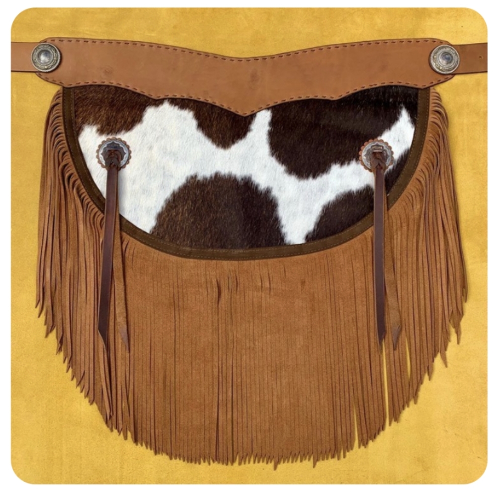 Cowhide Leather Fringe Apron Belt